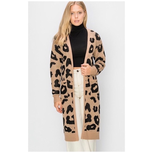Leopard print longline cardigan - Picture 5 of 7
